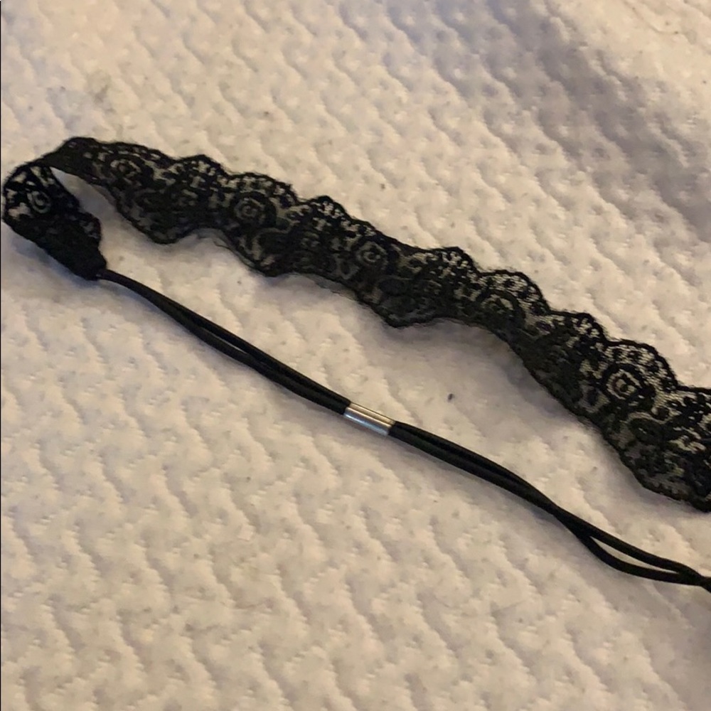 Black lace hair piece